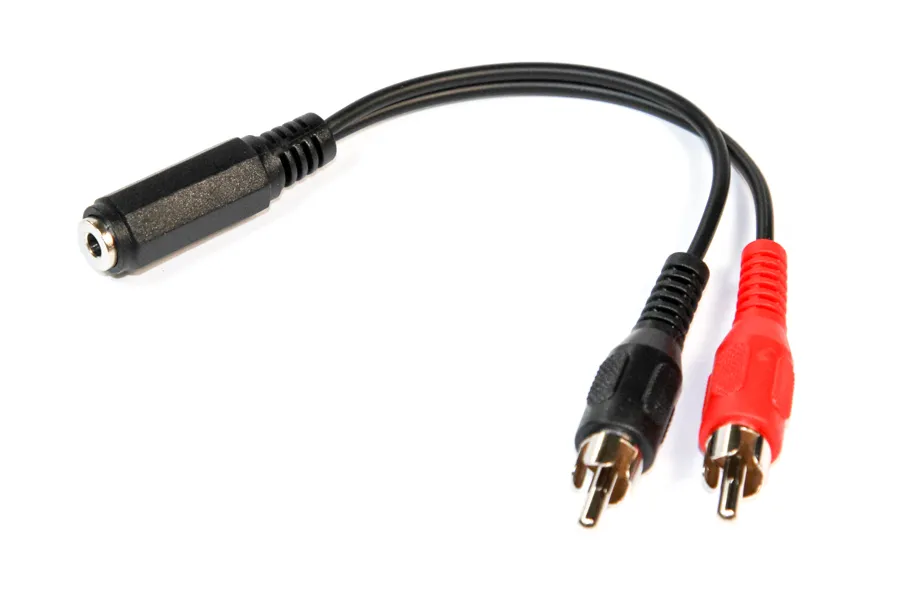 InCarTec naaras 3,5mm stereoplug - RCA-uros