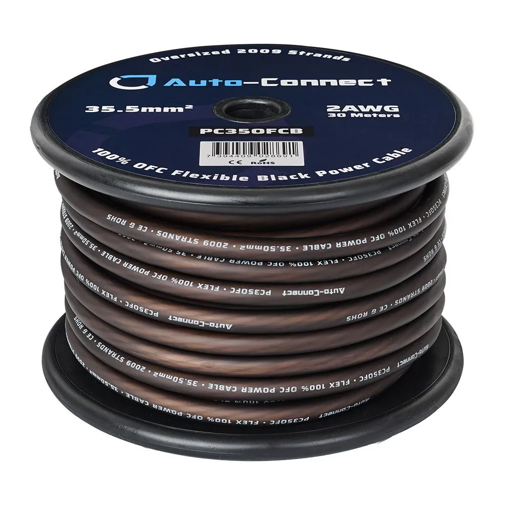 Auto-Connect 35mm² Virtakaapeli (MUSTA) 30m