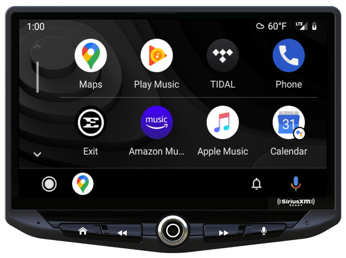 UN1810 AndroidAuto e1685615191760 Stinger HEIGH10 10" multimediasoitin Stingerin 10″ näytöllä oleva multimediasoitin. Apple CarPlay Android Auto Bluetooth RDS- ja DAB virittimet Neljän kameran sisääntulot Optinen lähtö